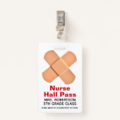 Bandaidschool Zurse Hall Pass Badge (Voorkant met clip)