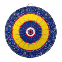 Bandana Blauw Rood Geel Pret Spel Nacht Dartbord