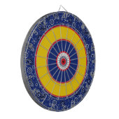 Bandana Blue Red Yellow Fun Game Nite Dartboard Dartbord (Voorkant Links)