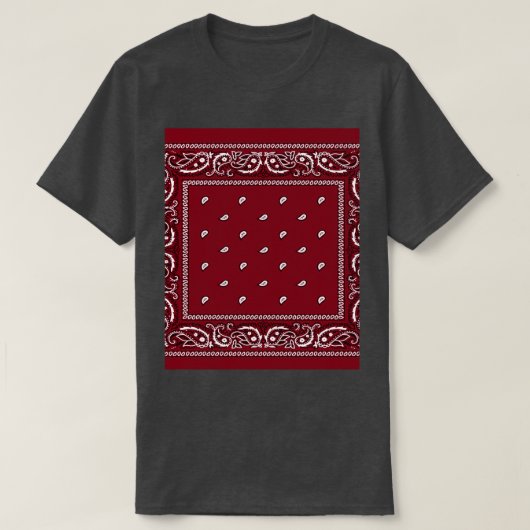 Bandana Burgundy Graphic T-shirt (Design voorkant)