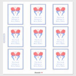 Bandana Butterfly Bookplaat Sticker