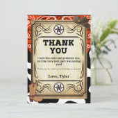 Bandana Cowboy Birthday Party Dank u Bedankkaart (Staand voorkant)