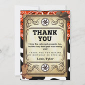 Bandana Cowboy Birthday Party Dank u Bedankkaart (Voorkant)