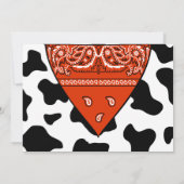 Bandana Cowboy Verjaardag Foto Uitnodiging (Achterkant)