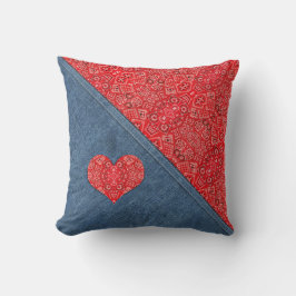 Bandana Denim Combinatie Kussen