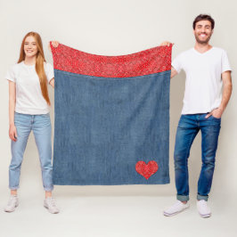 Bandana Denim-Kijk Fleece Deken