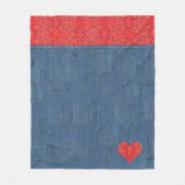 Bandana Denim-Kijk Fleece Deken (Voorkant)