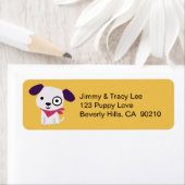 Bandana Doggy, Adresetiketten, geel Etiket (Insitu)