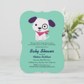 Bandana Doggy Baby Douche Uitnodigingen (Staand voorkant)