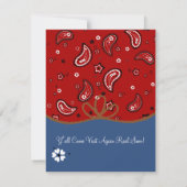 Bandana en Denim Cowgirl Birthday Kaart (Achterkant)