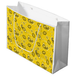 Bandana Geel Retro Classic Modern Plezier Groot Cadeauzakje