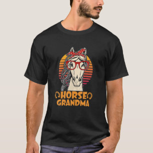 Bandana Horse Grandma Funny Riding Lover T-shirt