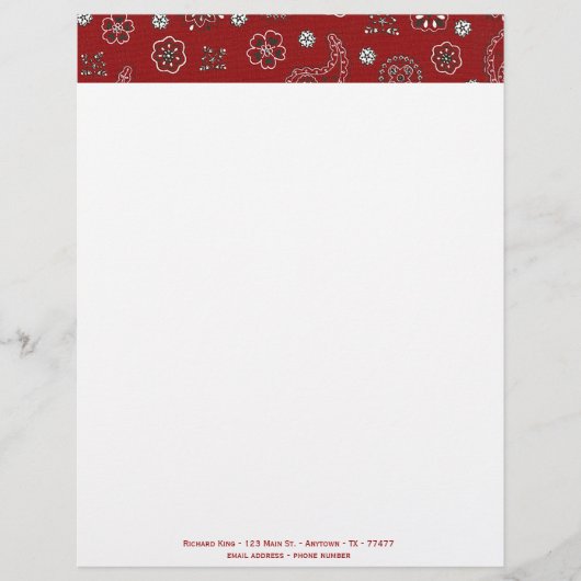 Bandana  Letterhead Briefhoofd (Voorkant)