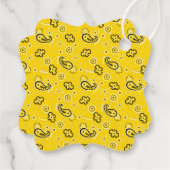 Bandana Oranje Yellow Pattern Two tone Fun Bedankjes Labels (Achterkant)