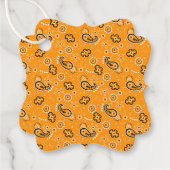 Bandana Oranje Yellow Pattern Two tone Fun Bedankjes Labels (Voorkant)