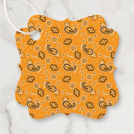 Bandana Oranje Yellow Pattern Two tone Fun Bedankjes Labels