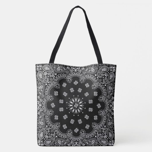 bandana paisley totebag black_A Tote Bag (Achterkant)