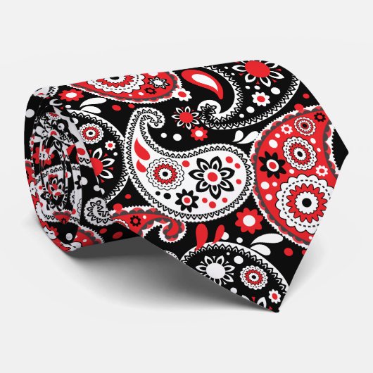 Bandana Paisley voor Westerne gebeurtenis Fancy la Stropdas (Opgerold)