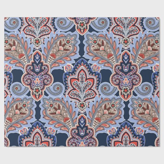 Bandana-patroon met paisleyelementen.  dan cadeaupapier (Vlak)