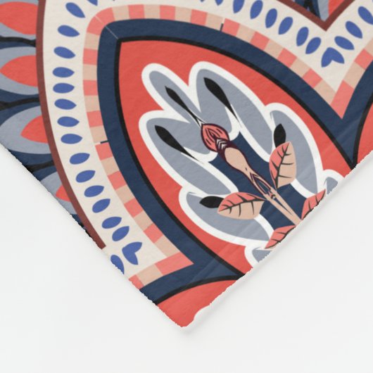 Bandana-patroon met paisleyelementen. fleece deken (Hoek)