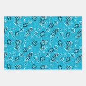 Bandana Pink Green Blue Classic Pattern Retro Baby Inpakpapier Vel (Voorkant 2)
