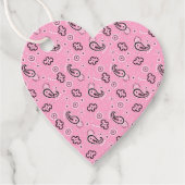 Bandana Pink Pattern Retro Heart Love Valentijn Bedankjes Labels (Voorkant)