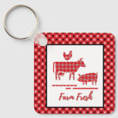Bandana Print Farm Animals Sleutelhanger (Voorkant)