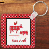 Bandana Print Farm Animals Sleutelhanger (Achterkant)