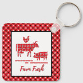 Bandana Print Farm Animals Sleutelhanger (Achterkant)