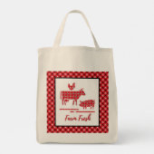 Bandana Print Farm Animals Tote Bag (Achterkant)