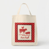 Bandana Print Farm Animals Tote Bag (Voorkant)