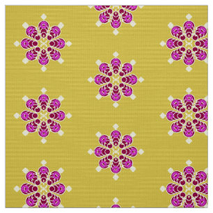Bandana Print - goud en paarse Stof