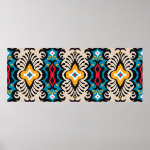 Bandana Print. naadloos patroon met paisley ornam Poster