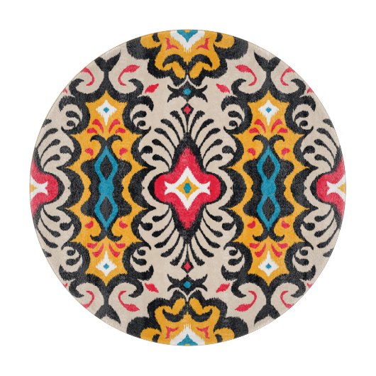 Bandana print:  Paisley Silk. Snijplank (Voorkant)