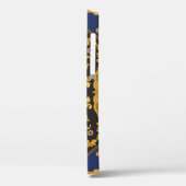 Bandana Print: Zwart Blauw Goud. Case-Mate iPhone Case (Achterkant / Links)