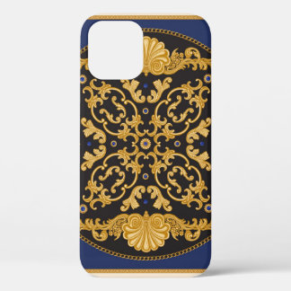 Bandana Print: Zwart Blauw Goud. Case-Mate iPhone Case