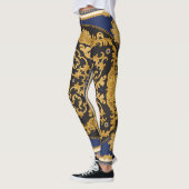 Bandana Print: Zwart Blauw Goud. Leggings (Links)
