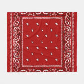 Bandana Red Fleece Blanket (Voorkant (Horizontaal))
