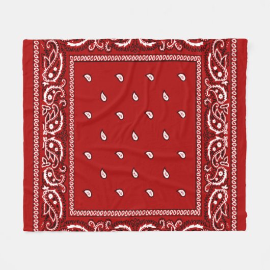 Bandana Red Fleece Blanket Deken (Voorkant (Horizontaal))