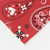 Bandana Red Paisley Fleece Deken (Hoek)