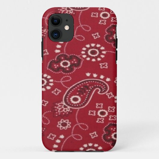 Bandana Red Paisley iPhone 5 Hoesje (Achterkant)