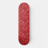 Bandana Red Paisley Persoonlijk Skateboard (Voorkant)