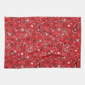 Bandana Red Paisley Theedoek (Horizontaal)