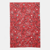 Bandana Red Paisley Theedoek (Verticaal)