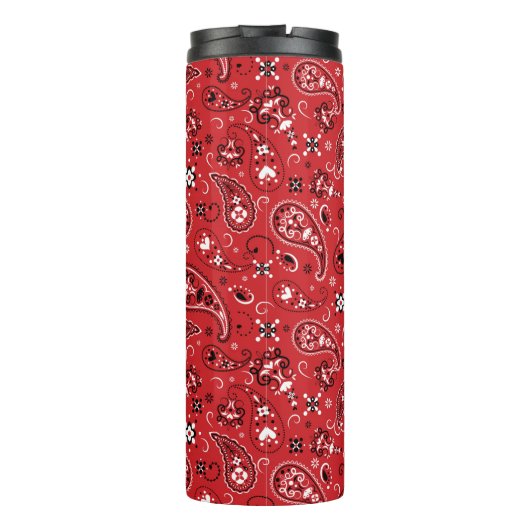 Bandana Red Paisley Thermosbeker (Achterkant)