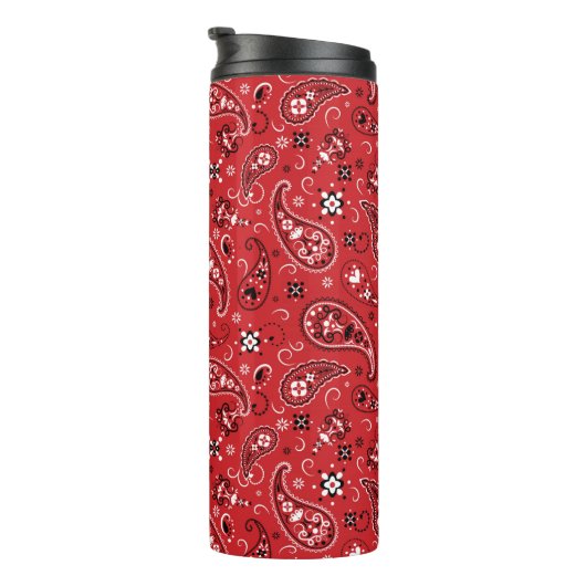 Bandana Red Paisley Thermosbeker (Geroteerd rechts)