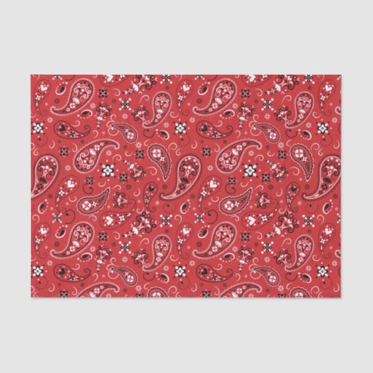 Bandana Red Paisley Tissuepapier (Voorkant)