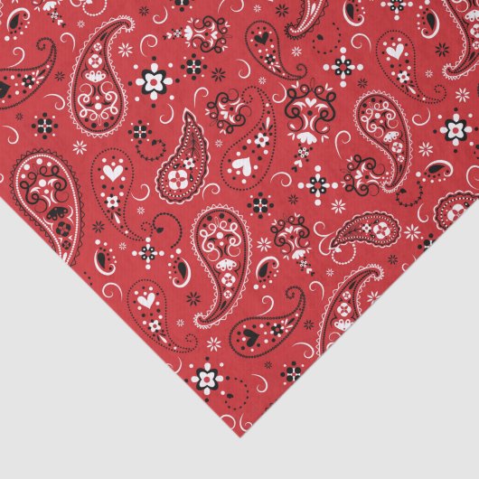 Bandana Red Paisley Tissuepapier (Detail)