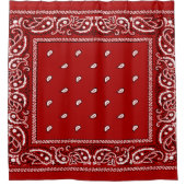 Bandana Rode Douchegordijn (Voorkant)