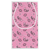 Bandana roze Pattern Retro Valentijn Love Modern Klein Cadeauzakje (Achterkant)